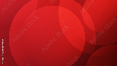 Red abstract background with overlapping circles, suitable for modern designs, advertisements, web banners, and artistic projects needing a pop of color.