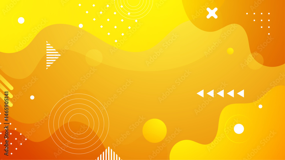 Abstract orange and yellow background with geometric patterns, suitable for digital design projects, posters, marketing materials, and web graphics.