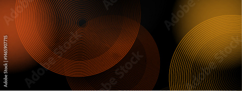 Three overlapping concentric circles in a geometric design suitable for logo, abstract background, branding, or business concepts.