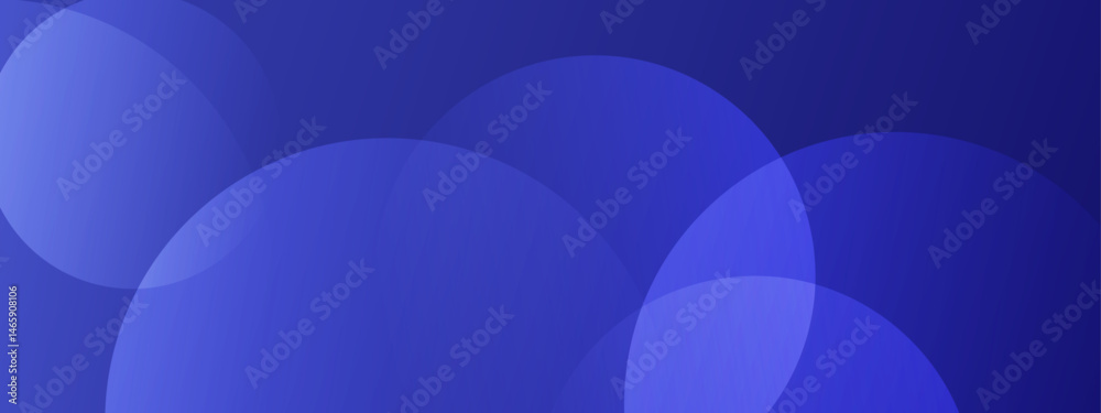 Obraz premium Blue background with overlapping circles perfect for modern design projects, technology themes, digital art, and abstract backgrounds.