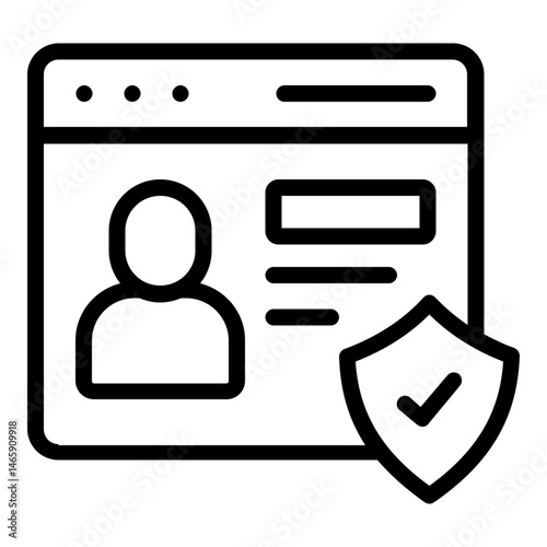 account security icon line