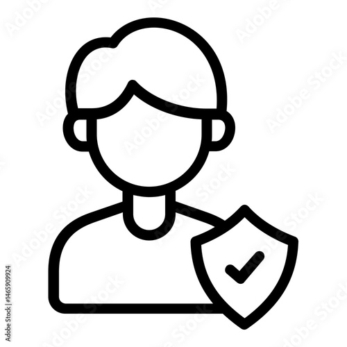 account security icon line