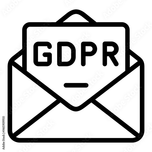 email gdpr icon line