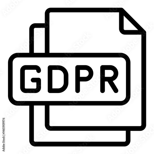file gdpr icon line