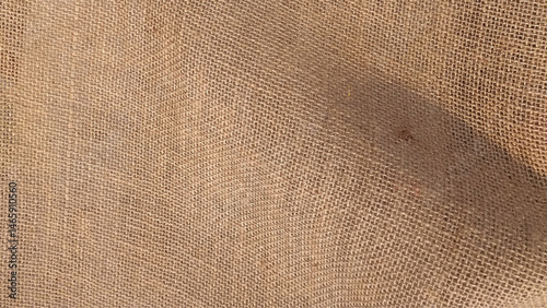 Natural jute burlap texture. Material woven from jute thread. Sack burlap texture as background