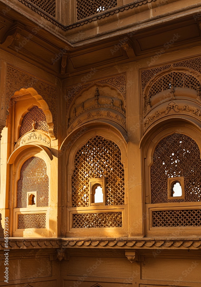Obraz premium Ornate Wall with Windows