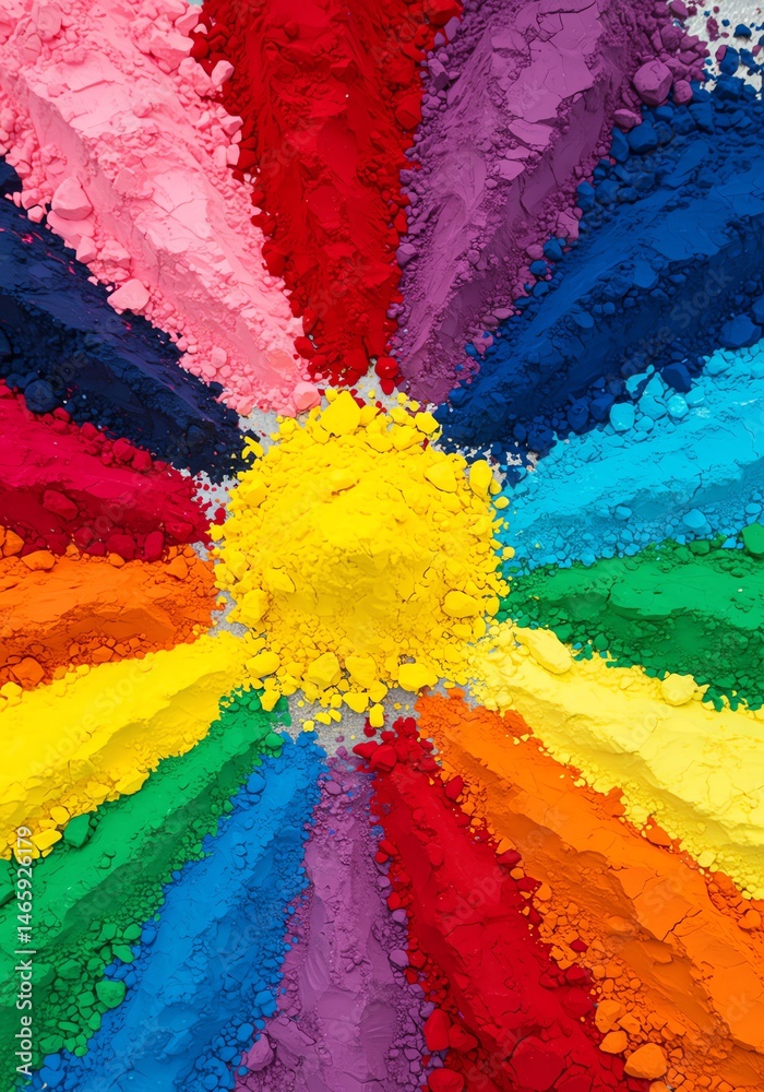Colorful Powder Arrangement