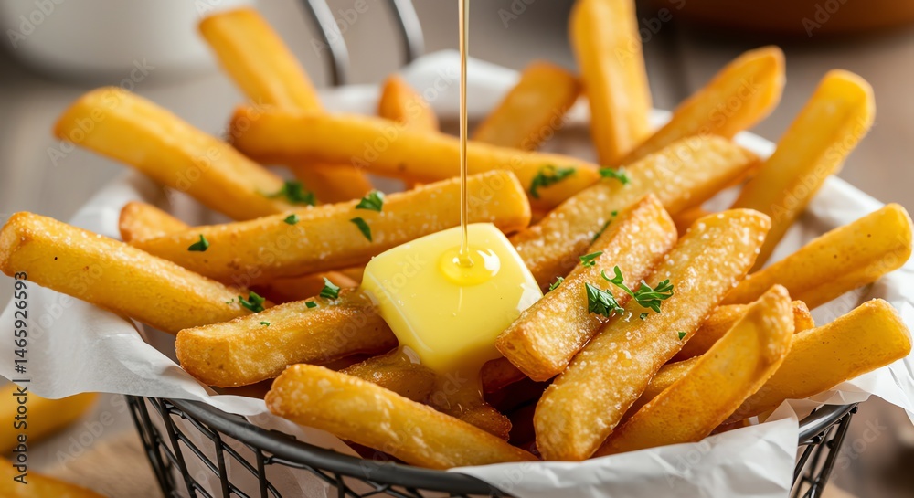 French Fries with Butter and Syrup