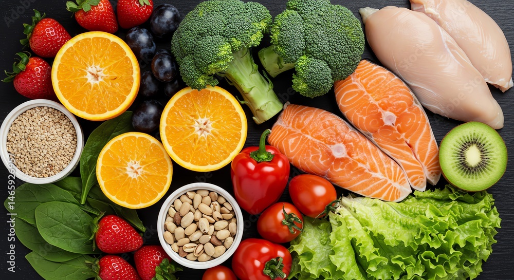 Variety of Fresh Healthy Food