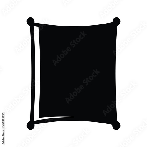 bulletin board vector silhouette icon - ideal for business, office, or remote work graphics.