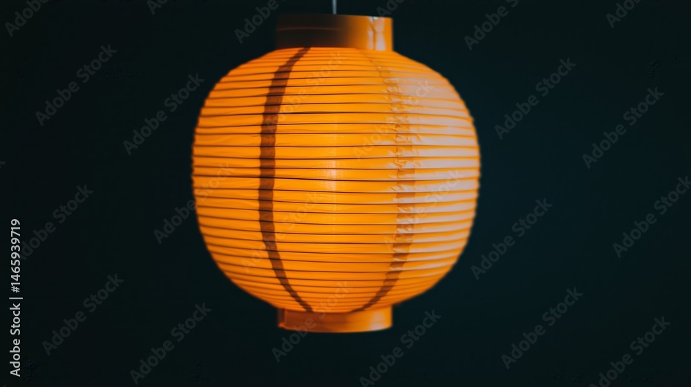 Fototapeta premium Hanging Paper Lantern Under Night Sky