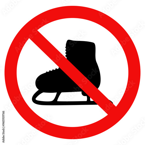 no ice skating sign icon. Vector illustration design.