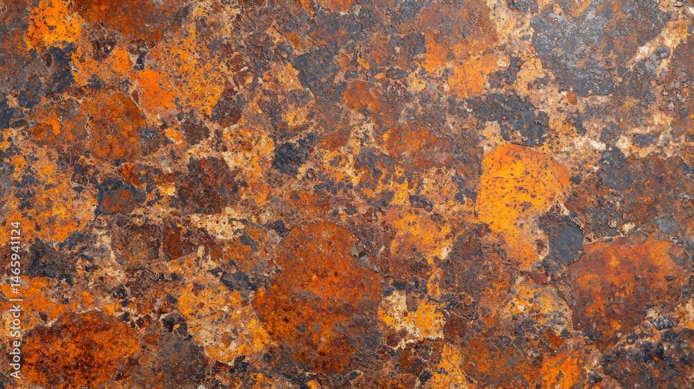 Corroded Metal Surface with Rustic Orange Textures Corroded Metal Surface with Rustic Orange Textures