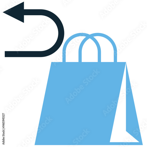 Production return icon vector for refund, replacement, and defective product return. Ideal for retail after-sales services, product recall, and consumer rights illustrations.
