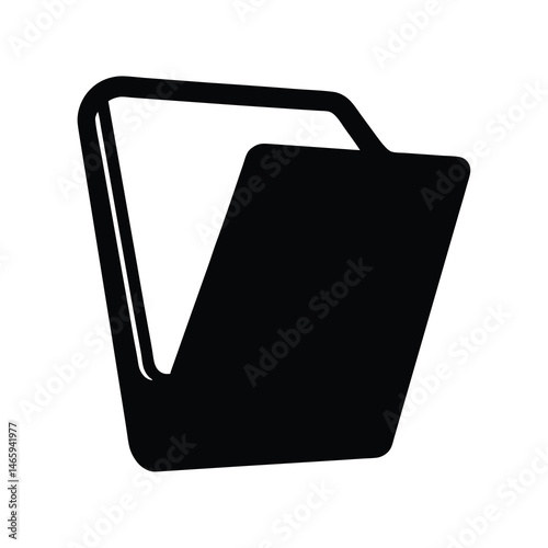 document holder vector silhouette icon - ideal for business, office, or remote work graphics.