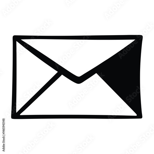 envelopes vector silhouette icon - ideal for business, office, or remote work graphics.
