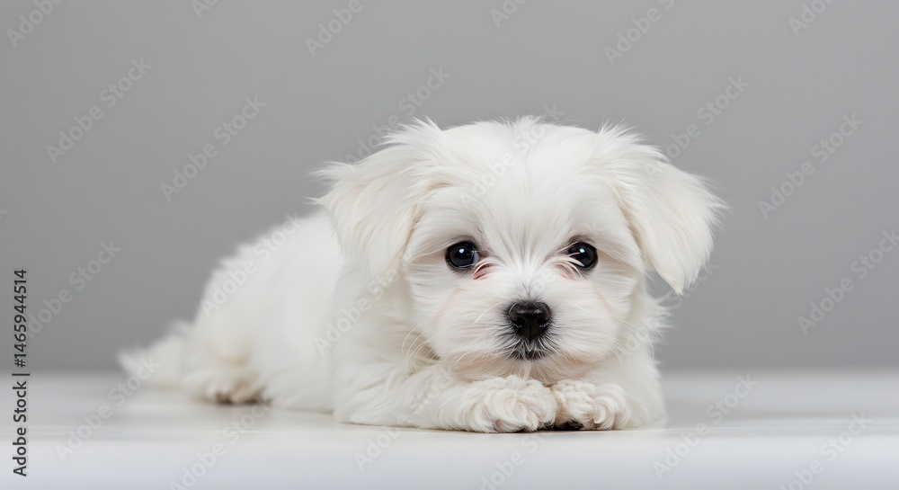White Puppy Lying Down White Puppy Lying Down