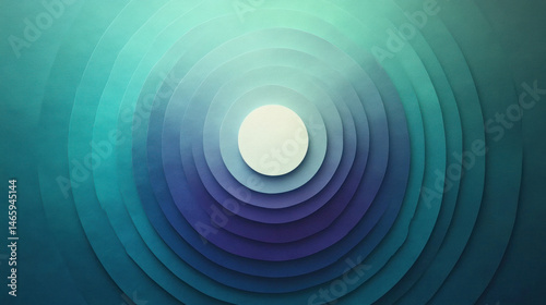 A blue and purple circle with a white dot in the middle. The circle is made up of many smaller circles