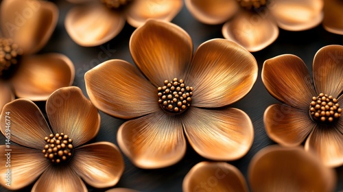 Ornate copper flowers
