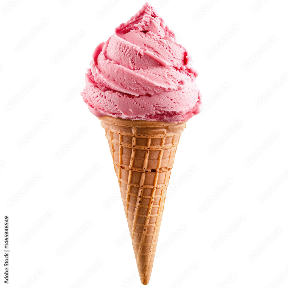 Pink ice cream cone Pink ice cream cone