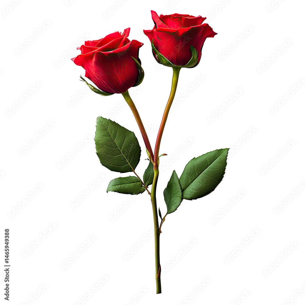 Obraz premium Two vibrant red roses