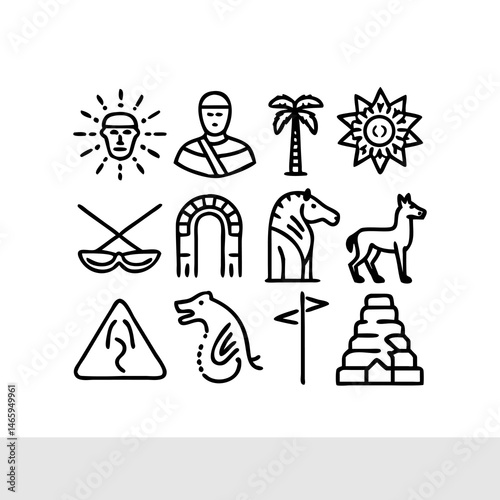 Ancient Civilizations and Mythology Icons