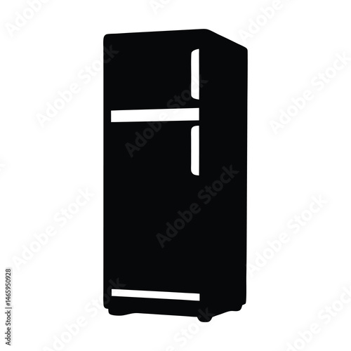 office fridge vector silhouette icon - ideal for business, office, or remote work graphics.