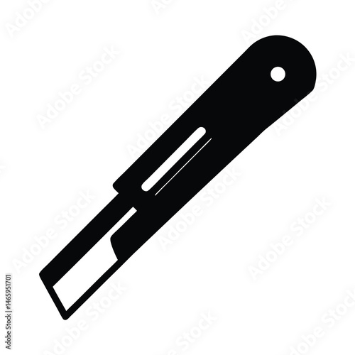 paper cutter vector silhouette icon - ideal for business, office, or remote work graphics.
