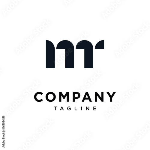 Letter M R wordmark logo icon vector.
