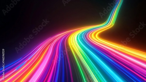 Abstract rainbow road
