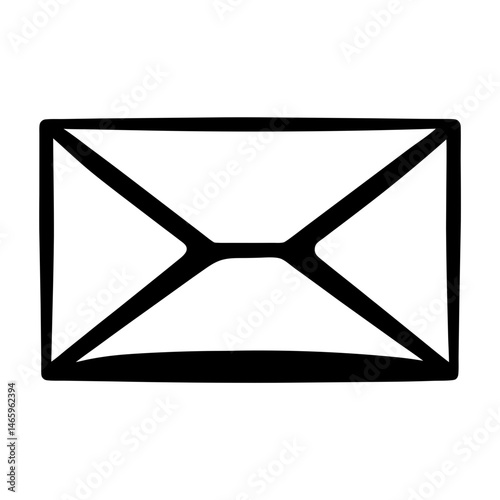 envelopes vector silhouette icon - ideal for business, office, or remote work graphics.