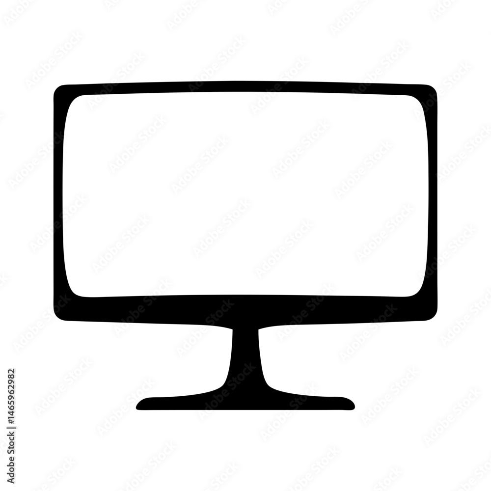monitor stand vector silhouette icon - ideal for business, office, or remote work graphics. monitor stand vector silhouette icon - ideal for business, office, or remote work graphics.
