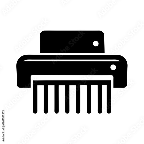 paper shredder vector silhouette icon - ideal for business, office, or remote work graphics.
