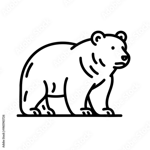 Majestic Bear in the Wild  A Nature Illustration