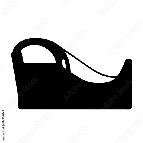 tape dispenser vector silhouette icon - ideal for business, office, or remote work graphics.