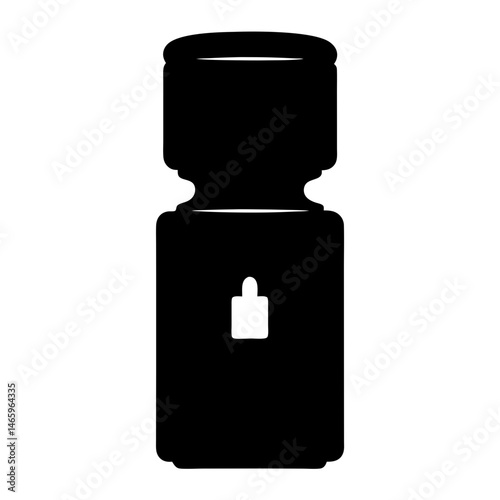 water cooler vector silhouette icon - ideal for business, office, or remote work graphics.