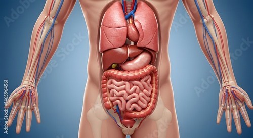 Human Anatomy Organs Lungs Intestines Liver Stomach