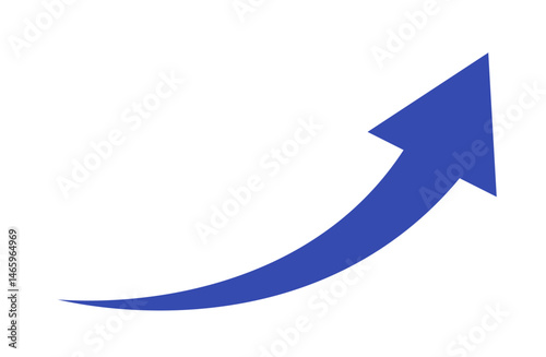 Curved Arrow Icon for Growth and Directional Change