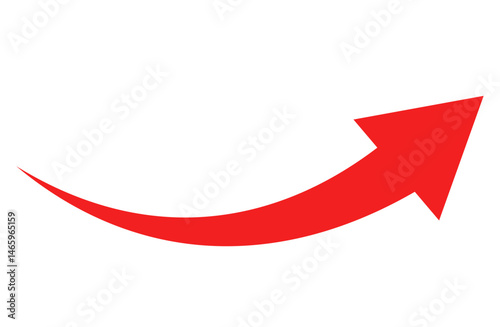Curved Arrow Icon for Growth and Directional Change