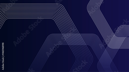 White lines forming curved shapes on a dark blue background, suitable for abstract backgrounds, technology concepts, modern designs, and digital art projects.