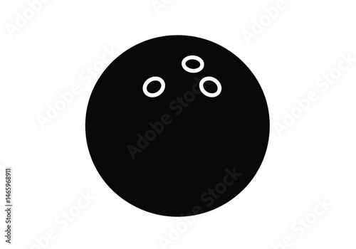 Bowling ball silhouette. This image shows a silhouette of a person bowling with a ball. Vector clipart illustration design.