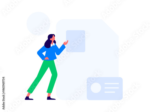 Personnel doing job interview flat vector concept operation hand drawn illustration
