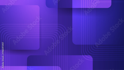 Purple squares with curved lines, abstract geometric design suitable for backgrounds, website graphics, and digital art projects. Vibrant and modern visual.