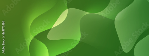 Green abstract background with overlapping curves perfect for creative designs, presentations, web graphics, digital art, and artistic projects.