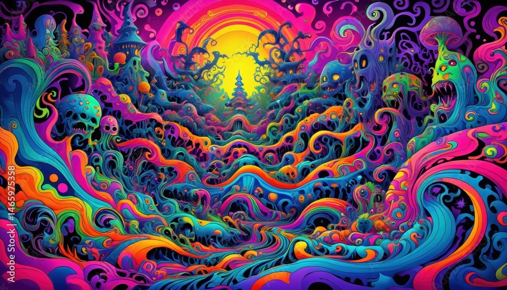 Psychedelic Abstract Colorful Background Psychedelic Abstract Colorful Background