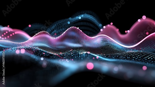 Abstract digital waves (33) photo
