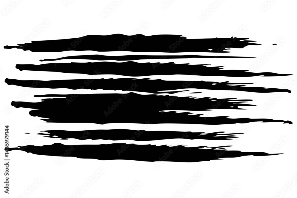Distress Grainy Black Overlay Texture With Horizontal Streaks Providing an Artistic Backdrop for Various Creative Projects Generative AI