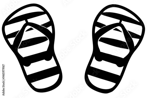 Enjoying the Beach Vibes With Flip Flops and Sunglasses Icon Perfect for Summer Activities and Outdoor Fun Generative AI