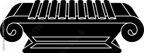 Gamelan silhouette vector