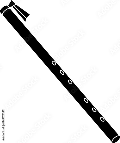 Suling silhouette vector